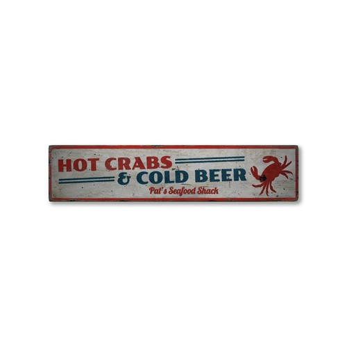 Hot crabs cold beer - beer,, custom