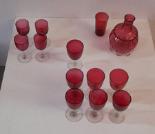 Antique Cranberry Glass, 12