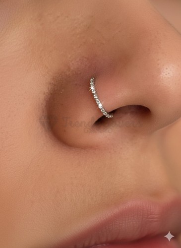 Titanium steel nose ring 8mm - steel,