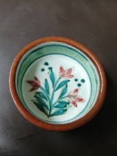  Small Bowl Pink Green Porches Pottery Algarve Portugal.