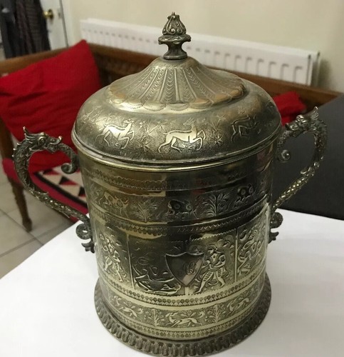 Antique indian silver plate - indian,