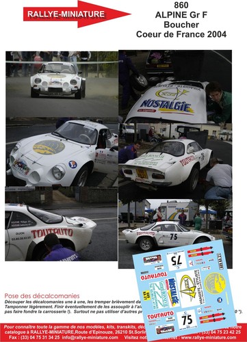 Decals ref 0860 alpine - ref,