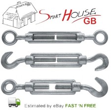 M6 M8 M10 M12 M14 M20 HEAVY DUTY Galvanised Turnbuckle Screw Straining Tensioner