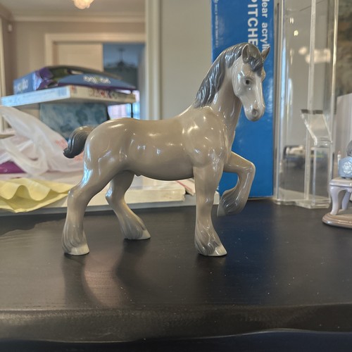 Lladro 4862 percheron horse - percheron,