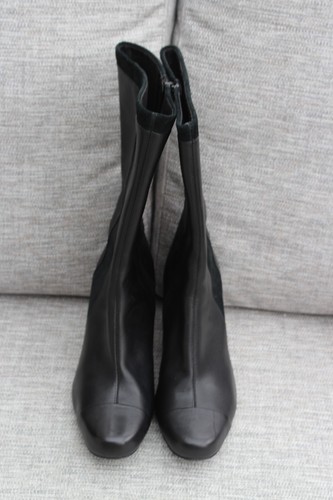 Clarks black leather suede - black,