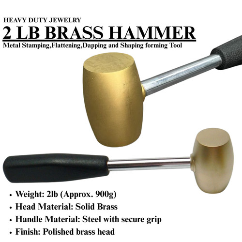 Brass head hammer 1lb - head, 2lb