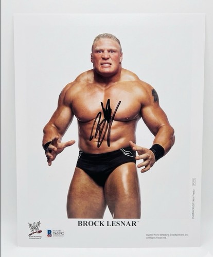 Brock lesnar signed photo wwe - brock,