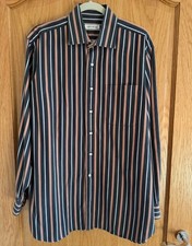 Laine Taylor Striped Shirt In Excellent Condition ..16" Collar..Pit To Pit 24.5"