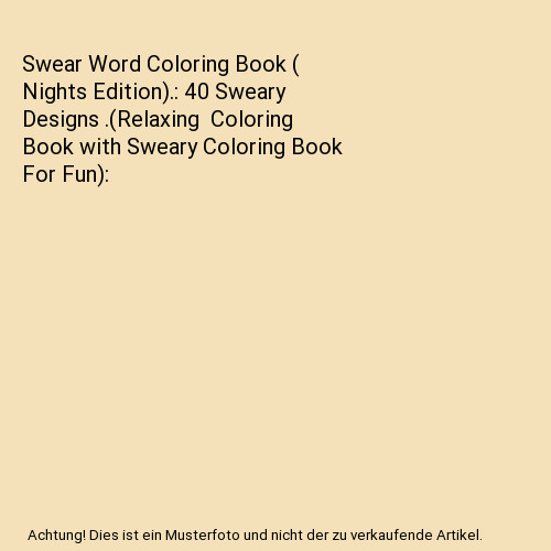 Swear word coloring book - swear,