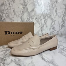 Dune London Gianett Leather Loafers – Women’s UK 6 – Ecru – Soft Padded - BNIB