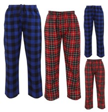 Premium 100% Brushed Cotton Flannel Pyjamas Bottoms Lounge Trouser Pants Unisex