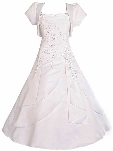 Nwt white satin - satin, flower
