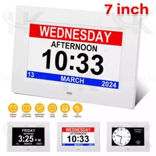 Dementia Digital Clock with Date and Day of Week For Elderly Medication Reminder