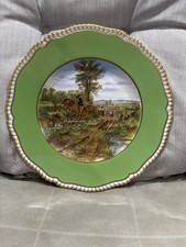 Spode Cabinet Plate - Hunting Scene  Called - The Last Draw - J.F. Herring