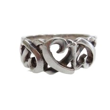 TIFFANY&Co. #8 Paloma Picasso Triple Loving Heart Ring 925 Silver Total
