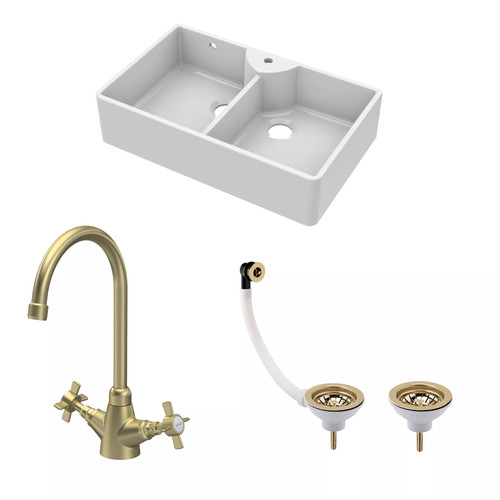 Traditional fireclay kitchen - fireclay,