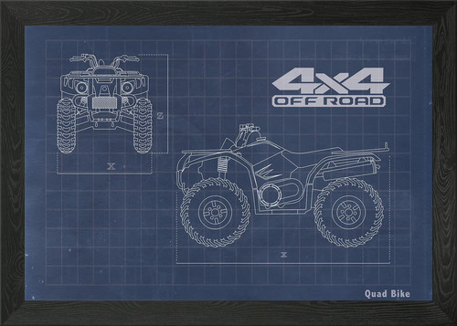 Quad bike blueprint framed - bike,