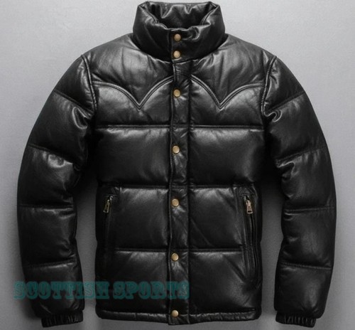 Men black puffer jacket - men's,