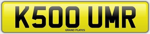 Kumar number plate k500 - kumar, umr