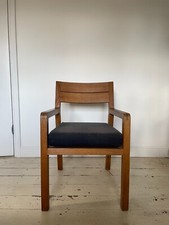 Vintage Mid Century Habitat solid oak Radius dining Armchair by Simon Pengelly