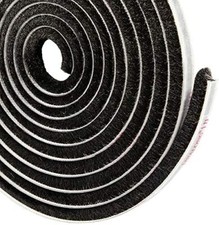 5M black Self Adhesive Draught Excluder Brush Window Pile Seal Door WeatherStrip