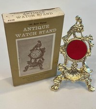 Antique Mini Art Nouveau 18k Gold Easel Pocket Watch Holder