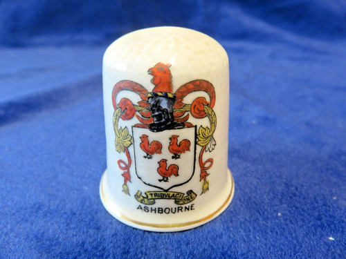 Arcadian crested china thimble - arcadian,