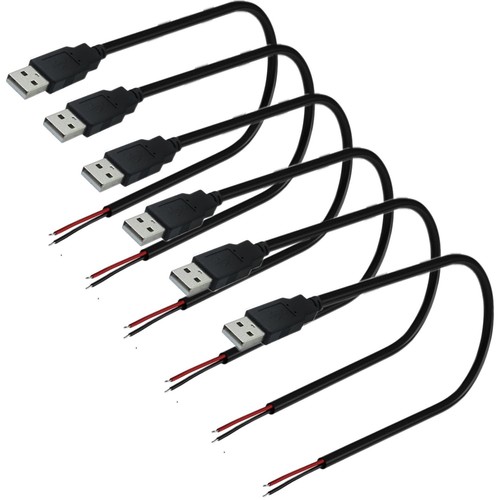 Usb male bare cable - 6x,