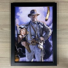 INDIANA JONES FRAMED ART: SKY PIRATES, DREW STRUZAN ILLUSTRATION