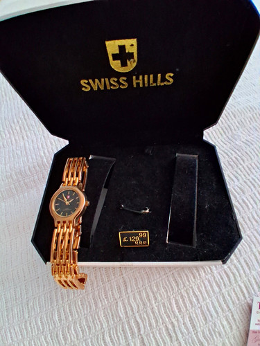 Swiss hills ladies gold tone - hills,