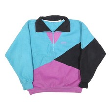 MOUNTAIN GEAR Womens Blue & Purple Colourblock Patterned Pullover Jumper M