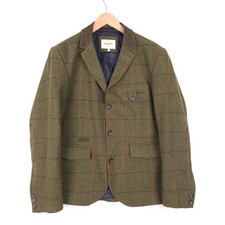 Stanley Adams Blazer Jacket Mens 42R Green Check Tweed Wool Mix Country Smart