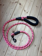 2m Pink Dog Lead Padded, Highly Reflective, Soft Anti-Slip Leash
