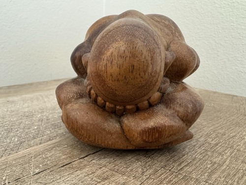 Wooden weeping worry buddha - weeping,