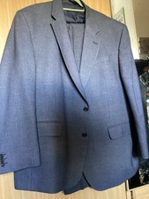 THE COLLECTION DEBENHAMS BLUE WEAVE SUIT - JACKET 50” / TROUSERS 44” W 281/2”L