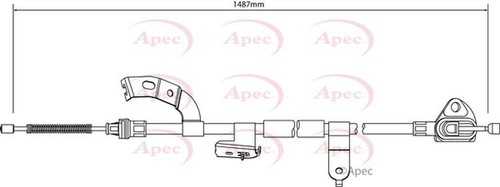 Apec brake cable premium rear - cable,