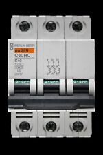 MERLIN GERIN 40 AMP CURVE C 10kA TRIPLE POLE MCB CIRCUIT BREAKER C60HC 25677