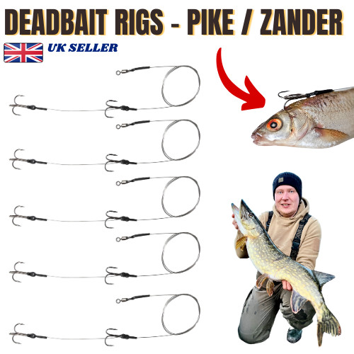 Pike rigs dead bait - pike, wire