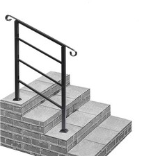 Adjustable Outdoor Handrails for Stairs, Wrought Iron Hand Rails Stairs for Outd