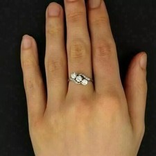2CT Lab-Created Diamond Vintage Art Deco Engagement Ring in 925 Sterling Silver