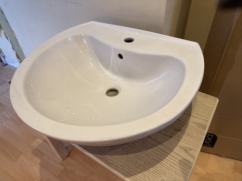 White ceramic inset wash basin - inset,