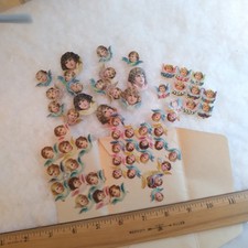 Large Lot Antique German Angel Cherub Victorian Scraps Diecut Germany Scrapbook