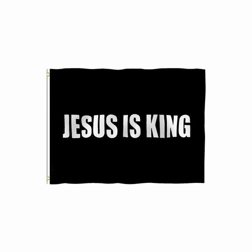Black jesus king - jesus, flag
