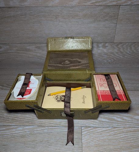 Vintage bridge set 1935 - vintage,