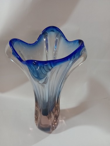 31cm czech art glass vase - 31cm,