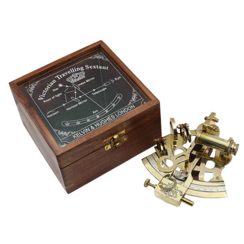 Personalised brass sextant - personalised,