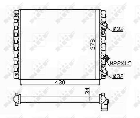 Nrf radiator for lupo sport - nrf, vw