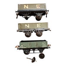 Hornby Series O Gauge NE Open Wagons x 3 Vintage - Spares & Repairs