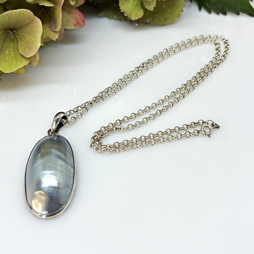 Vintage sterling silver - silver, mabe