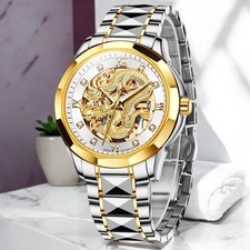 OLEVS Skeleton Watch Mens